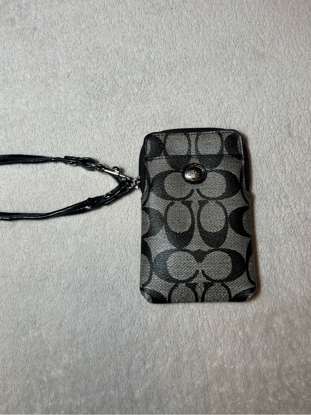Coach Peyton Signature Jacquard wristlet or camera bag
